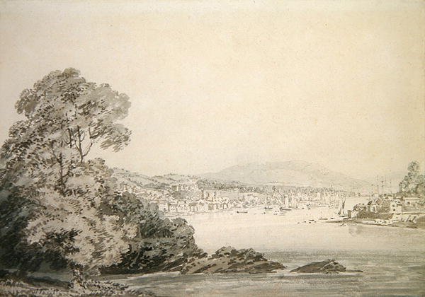 River Scene (pero, inkoust a mytí na papíře) od Joseph Mallord William Turner