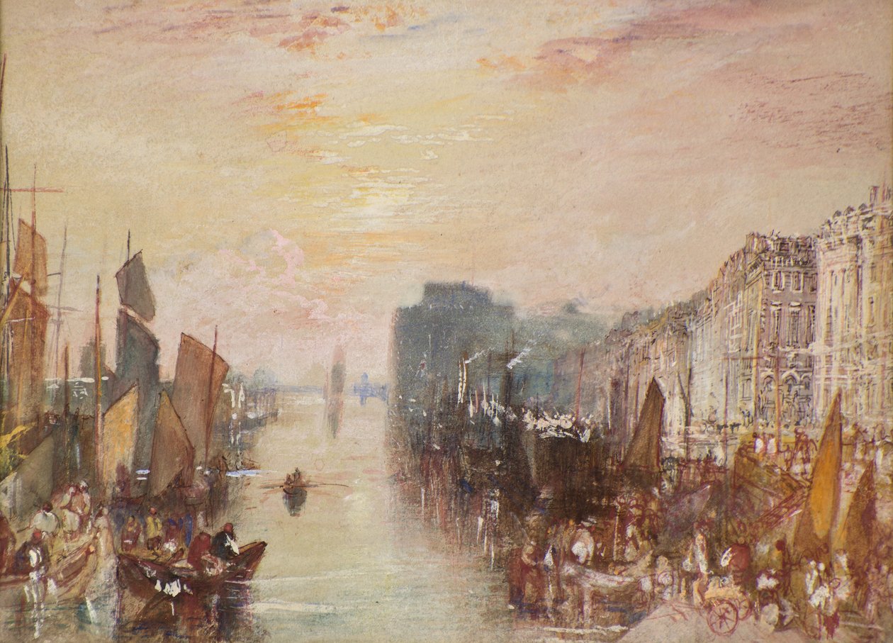 River Scene, Le Havre, cca 1832 (akvarel) od Joseph Mallord William Turner