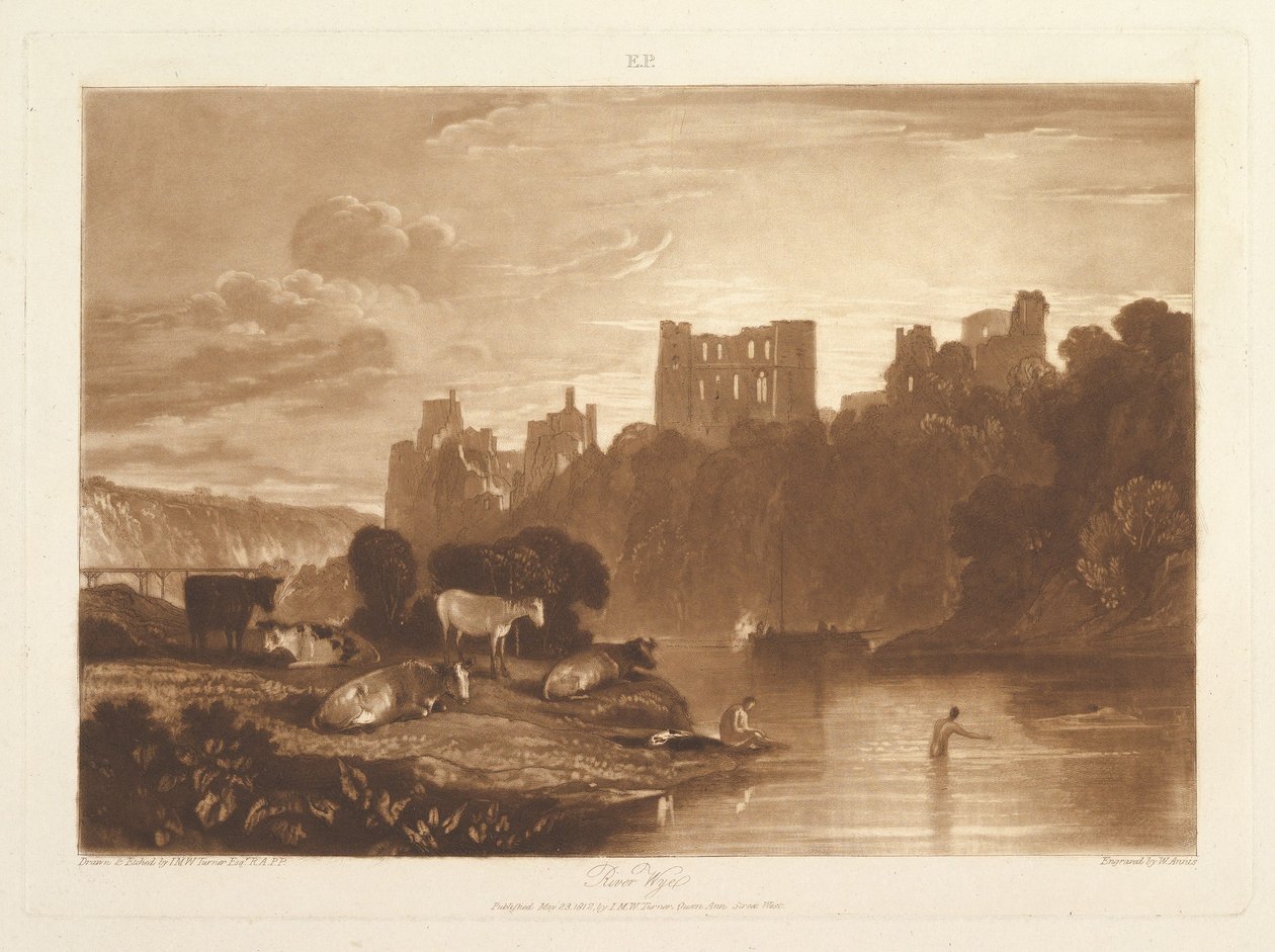 River Wye Liber Studiorum, část X, deska 48, 23. května 1812. od Joseph Mallord William Turner