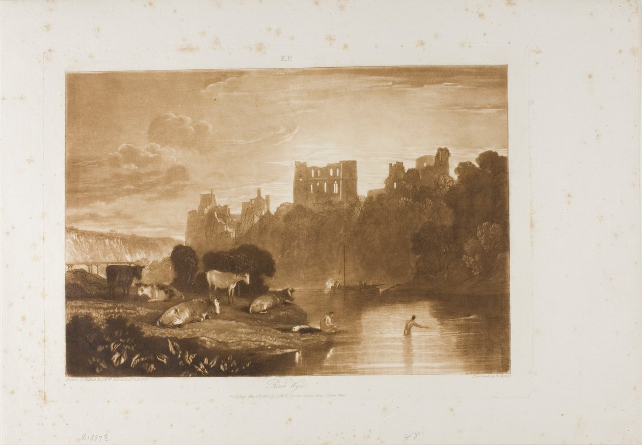 River Wye, deska 48 od Liber Studiorum od Joseph Mallord William Turner