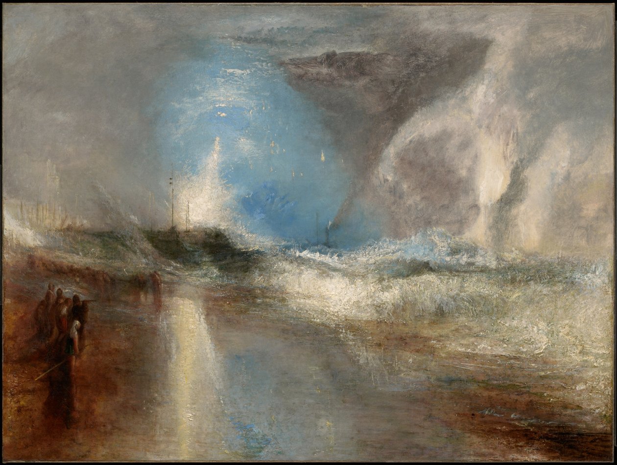 Rakety a modrá světla (po ruce) k varování parníků před mělkou vodou od Joseph Mallord William Turner