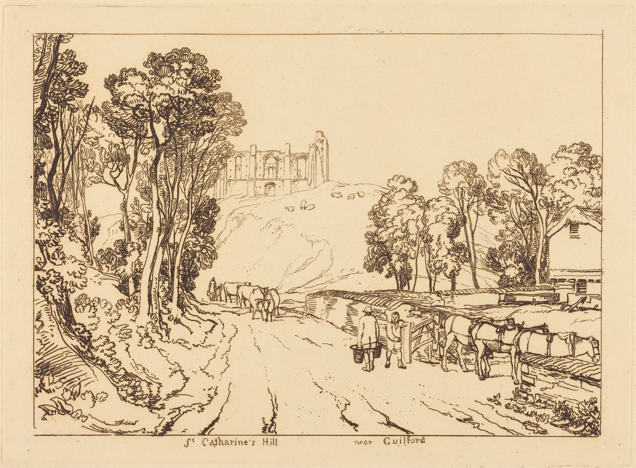 Kopec svaté Kateřiny poblíž Guildfordu od Joseph Mallord William Turner