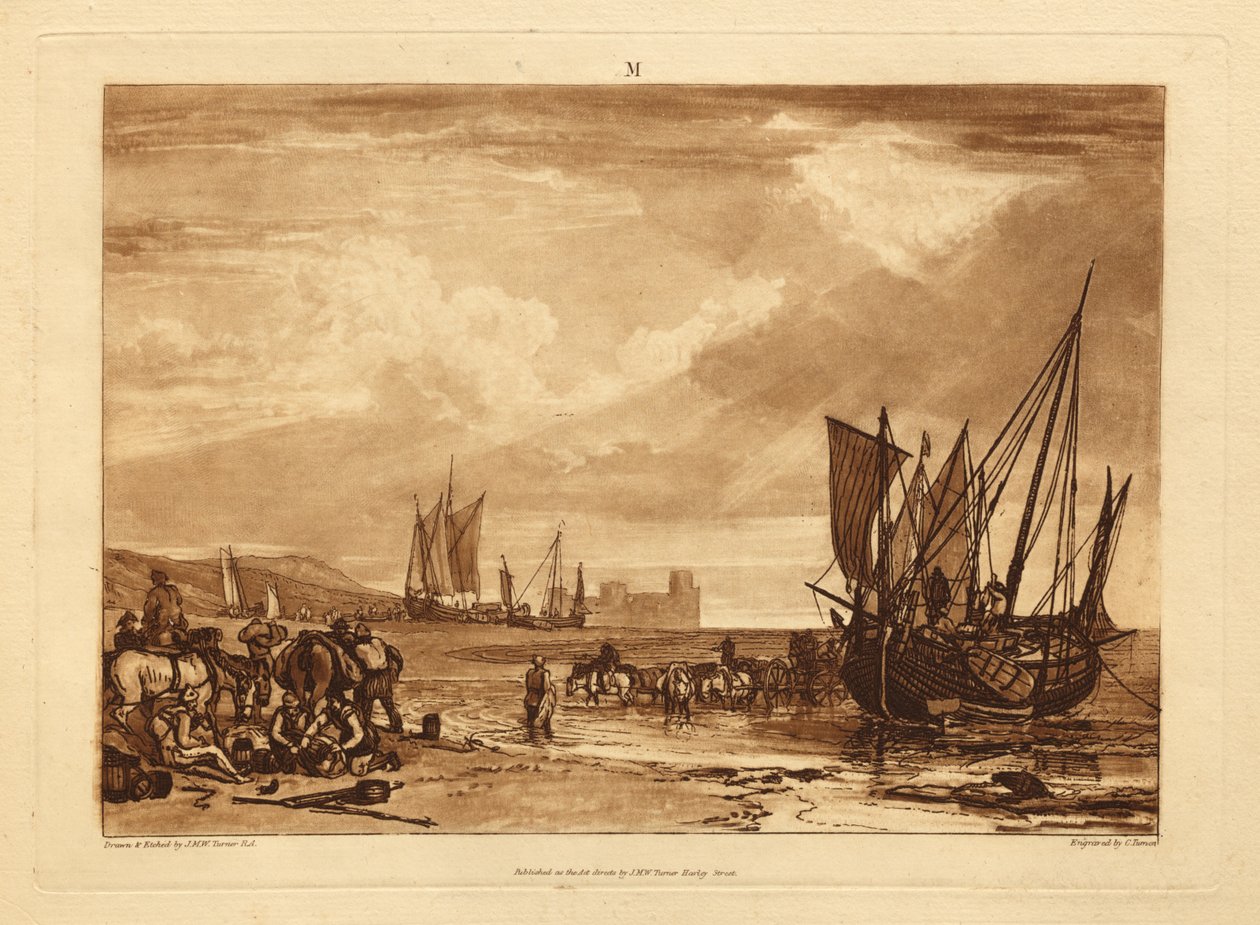 Výjev na francouzském pobřeží od Joseph Mallord William Turner
