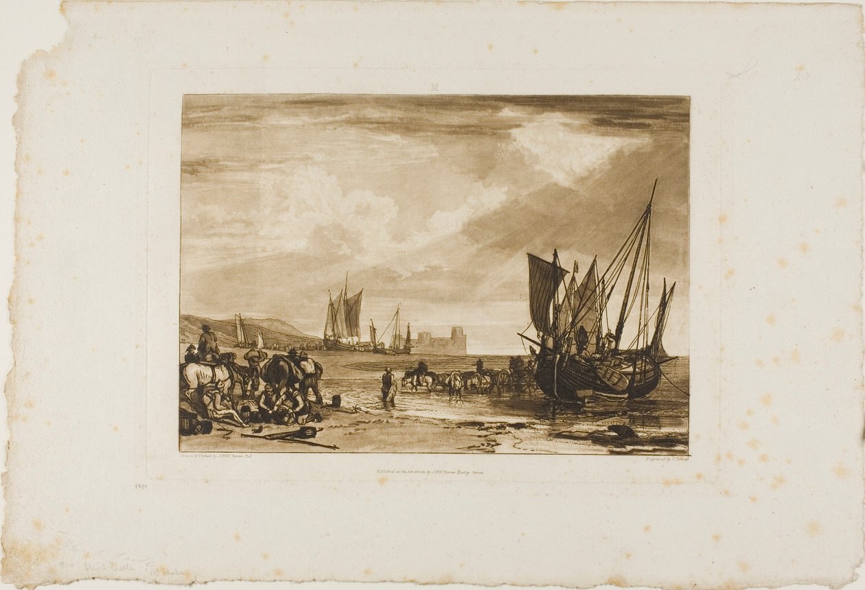 Scéna na francouzském pobřeží, deska 4 z Liber Studiorum od Joseph Mallord William Turner