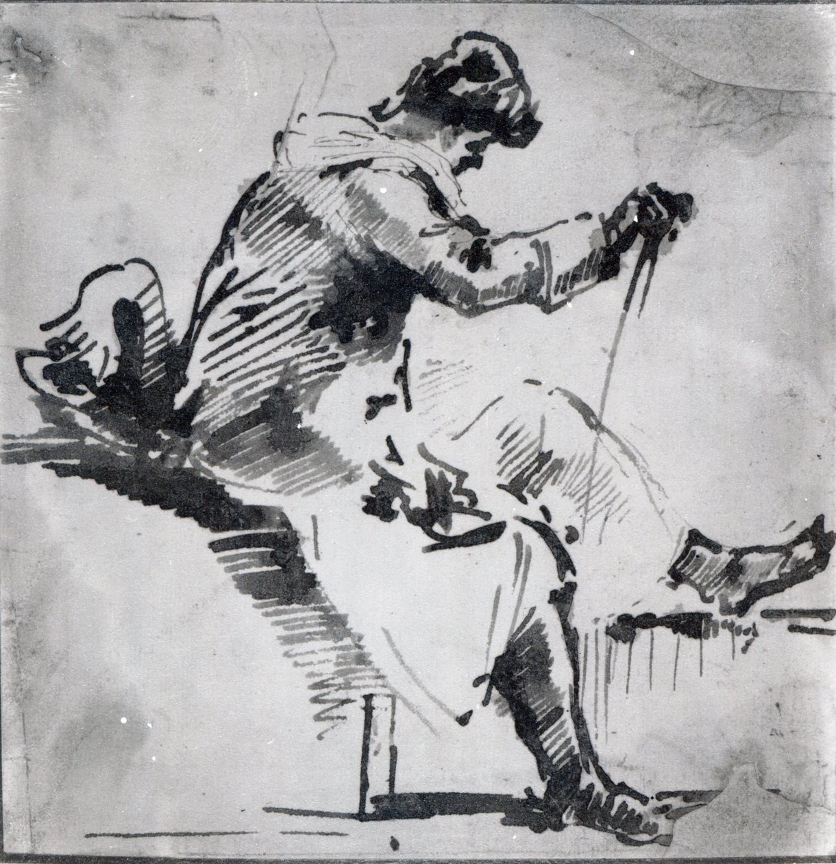Sedící muž (wc na papíře) od Joseph Mallord William Turner