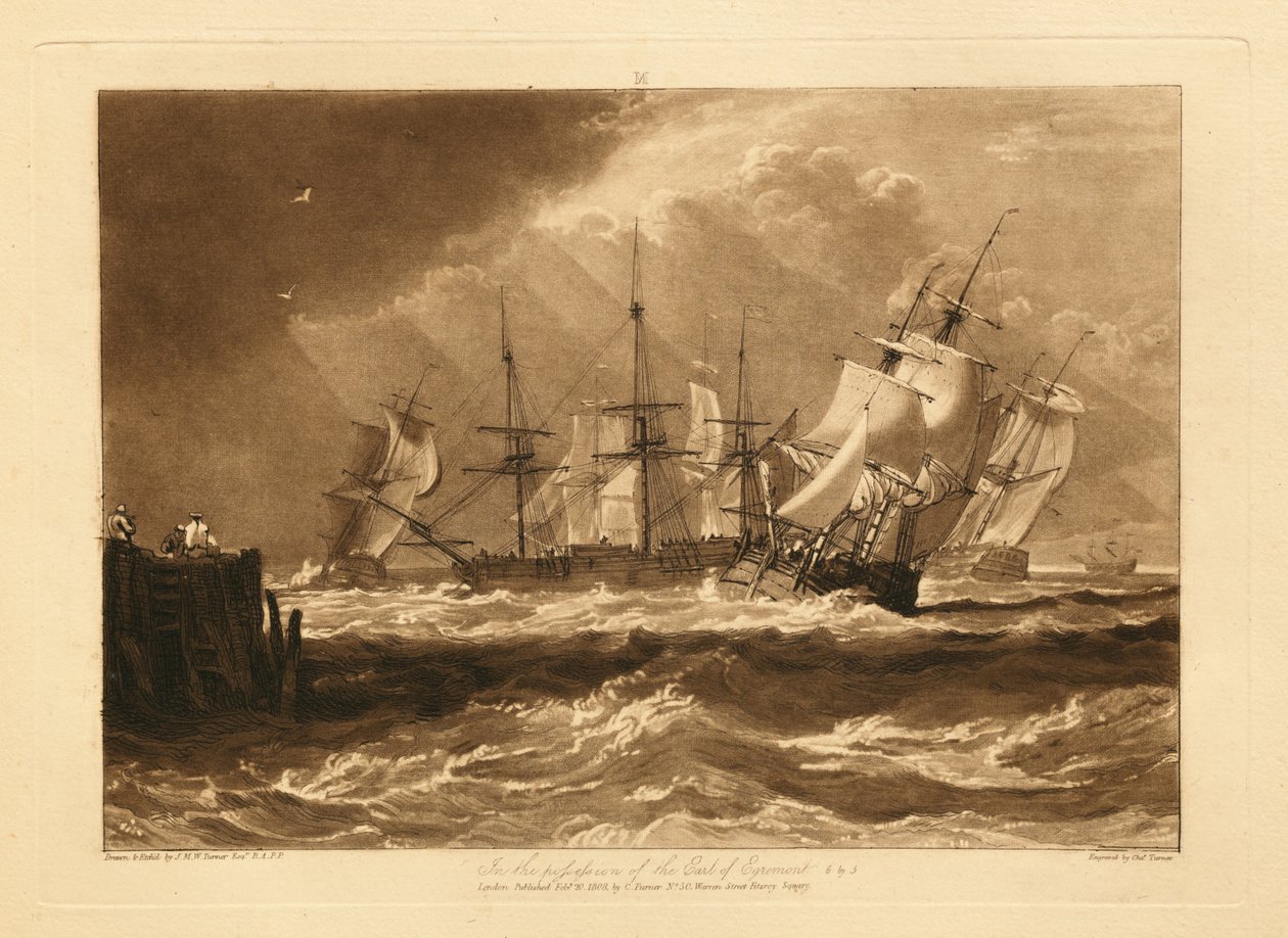 Lodě ve vánku od Joseph Mallord William Turner