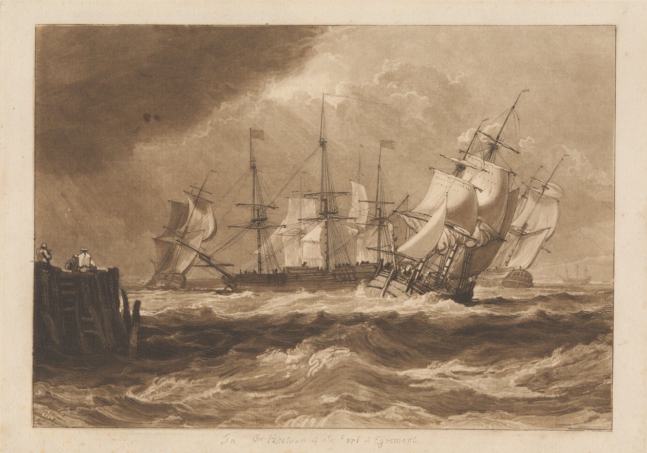 Lodě v lehkém vánku od Joseph Mallord William Turner