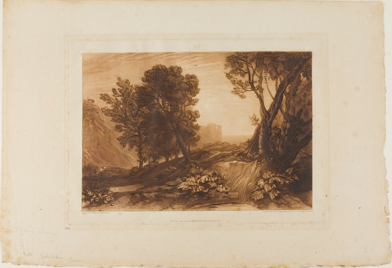 Samota, deska 53 z Knihy studií od Joseph Mallord William Turner