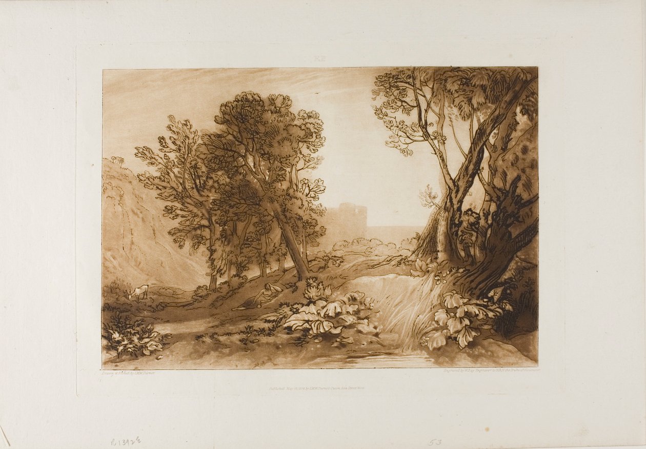 Samota, deska 53 z Knihy studií od Joseph Mallord William Turner