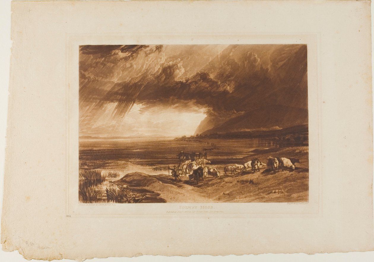 Solway Moss, deska 52 od Liber Studiorum od Joseph Mallord William Turner