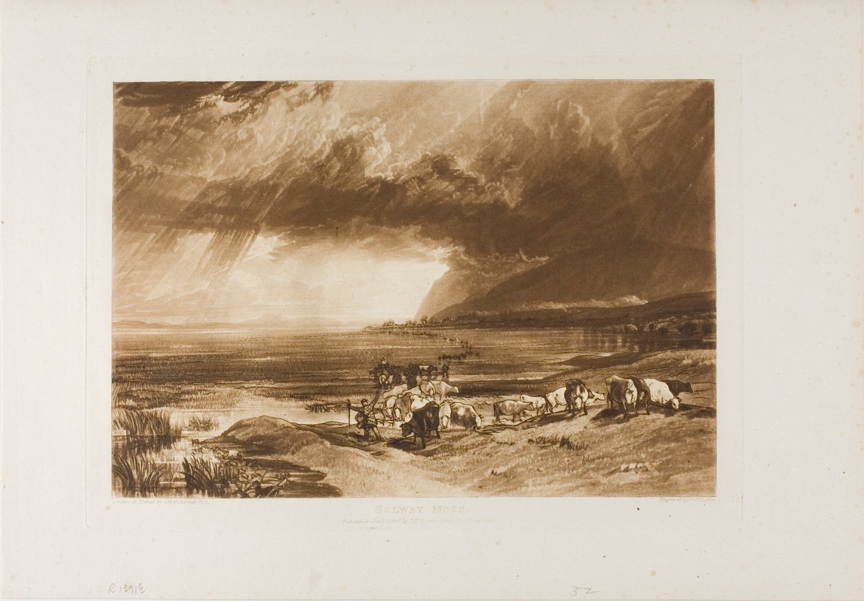 Solway Moss, deska 52 od Liber Studiorum od Joseph Mallord William Turner