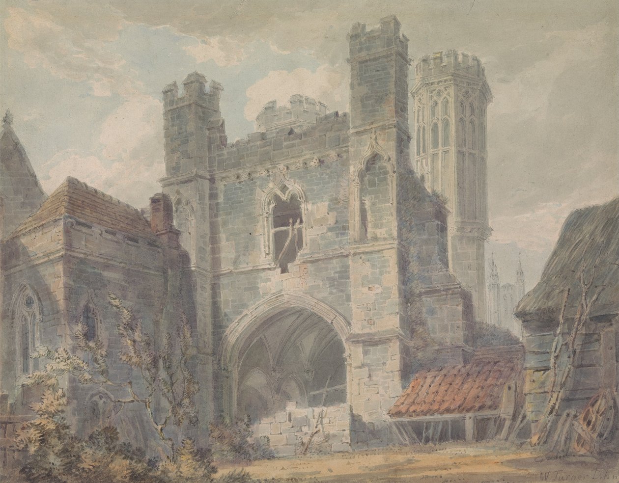 Brána svatého Augustina, Canterbury od Joseph Mallord William Turner