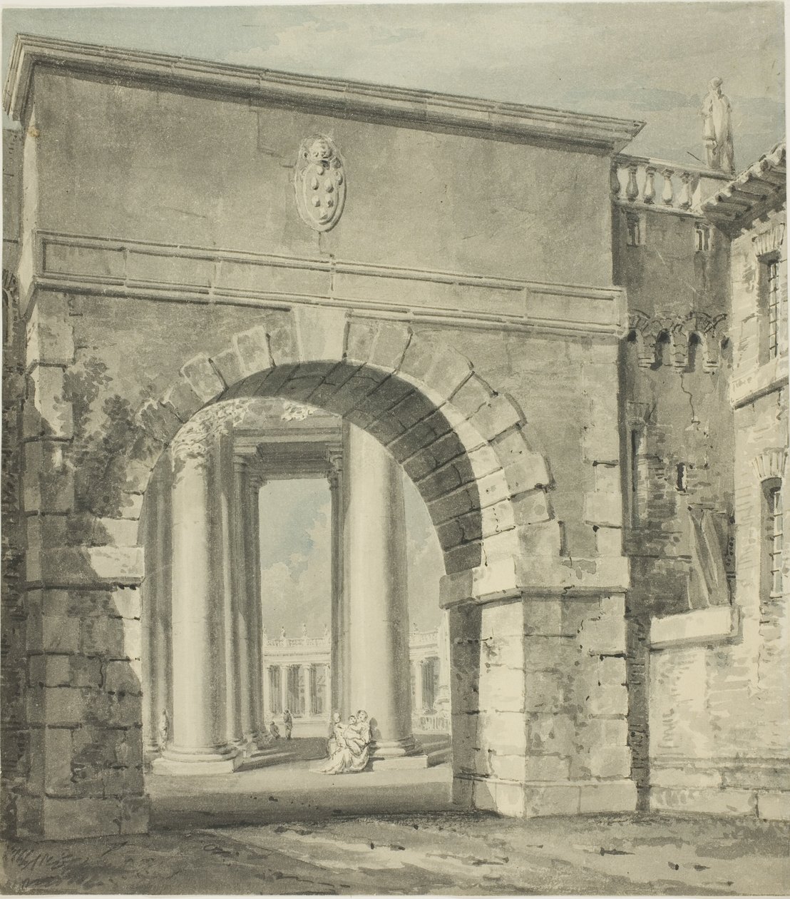 Pohled na katedrálu svatého Petra skrze Porta Angelica od Joseph Mallord William Turner