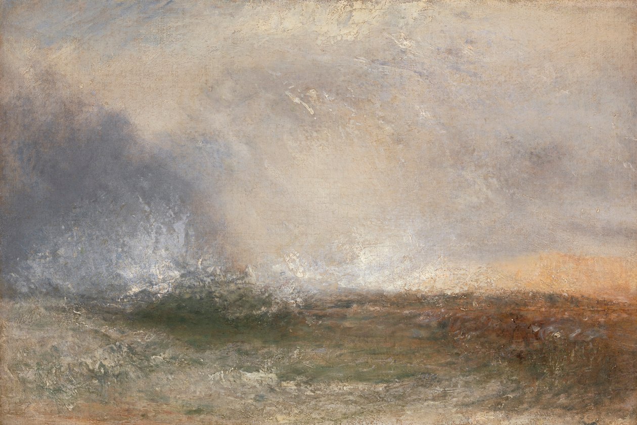 Bouřlivé moře na pobřeží od Joseph Mallord William Turner