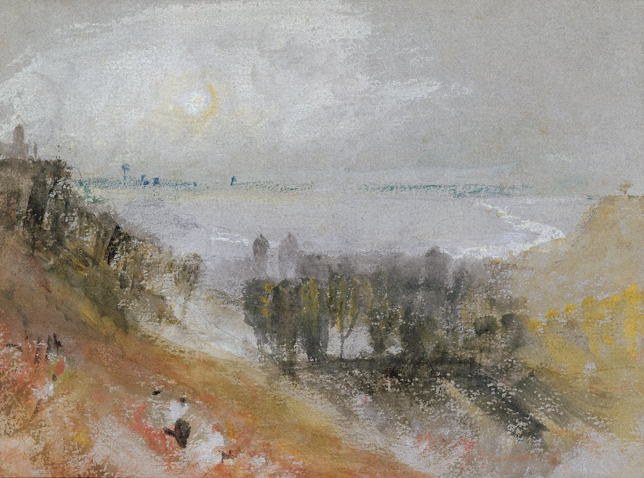 Tancarville, cca 1830 (akvarel a tělová barva na papíře) od Joseph Mallord William Turner