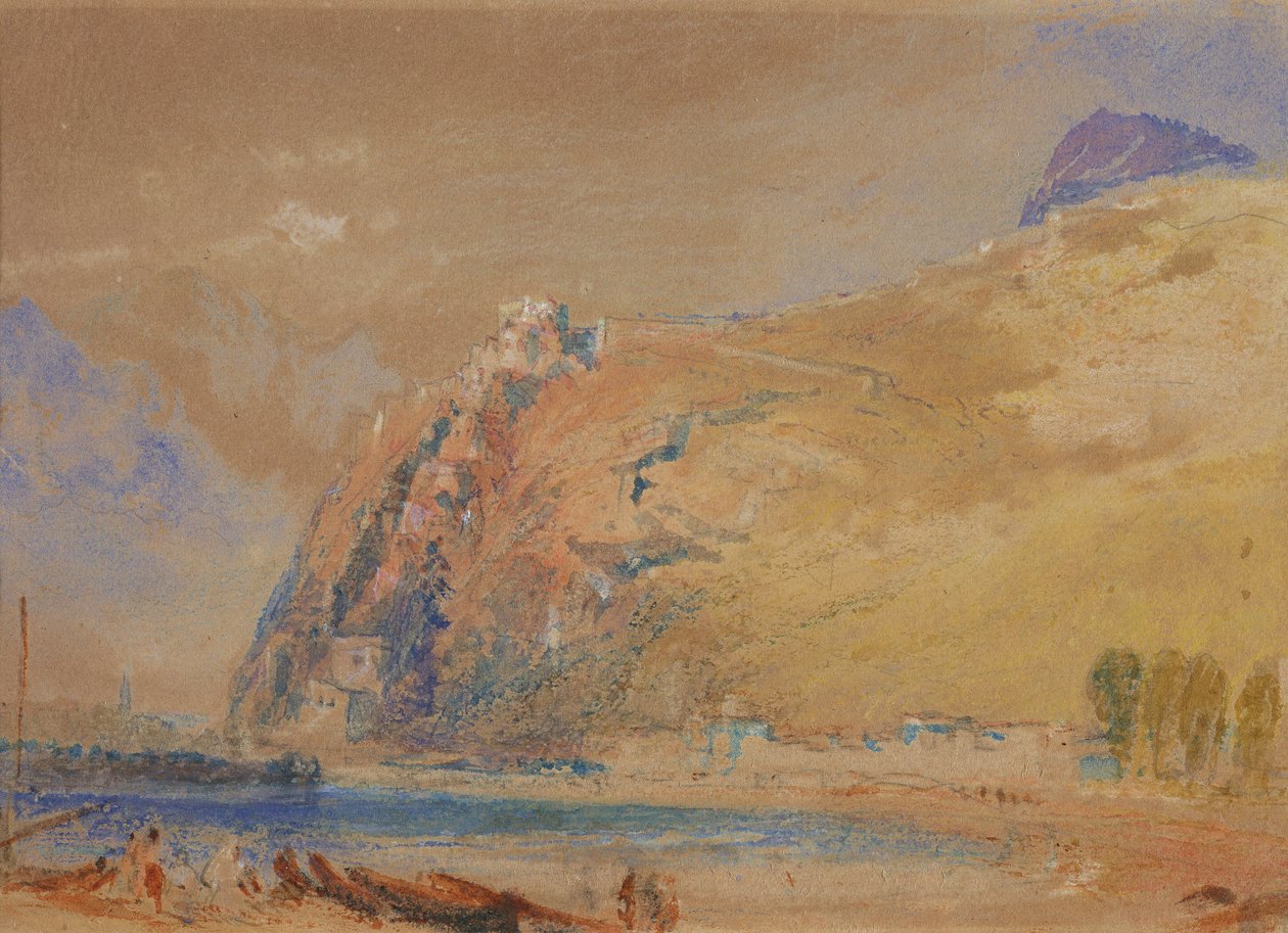 Bastille v Grenoblu z údolí Isere, kolem roku 1836 (akvarel na papíře) od Joseph Mallord William Turner