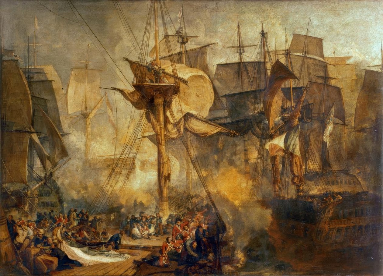 Bitva o Trafalgar / od Turnera. od Joseph Mallord William Turner