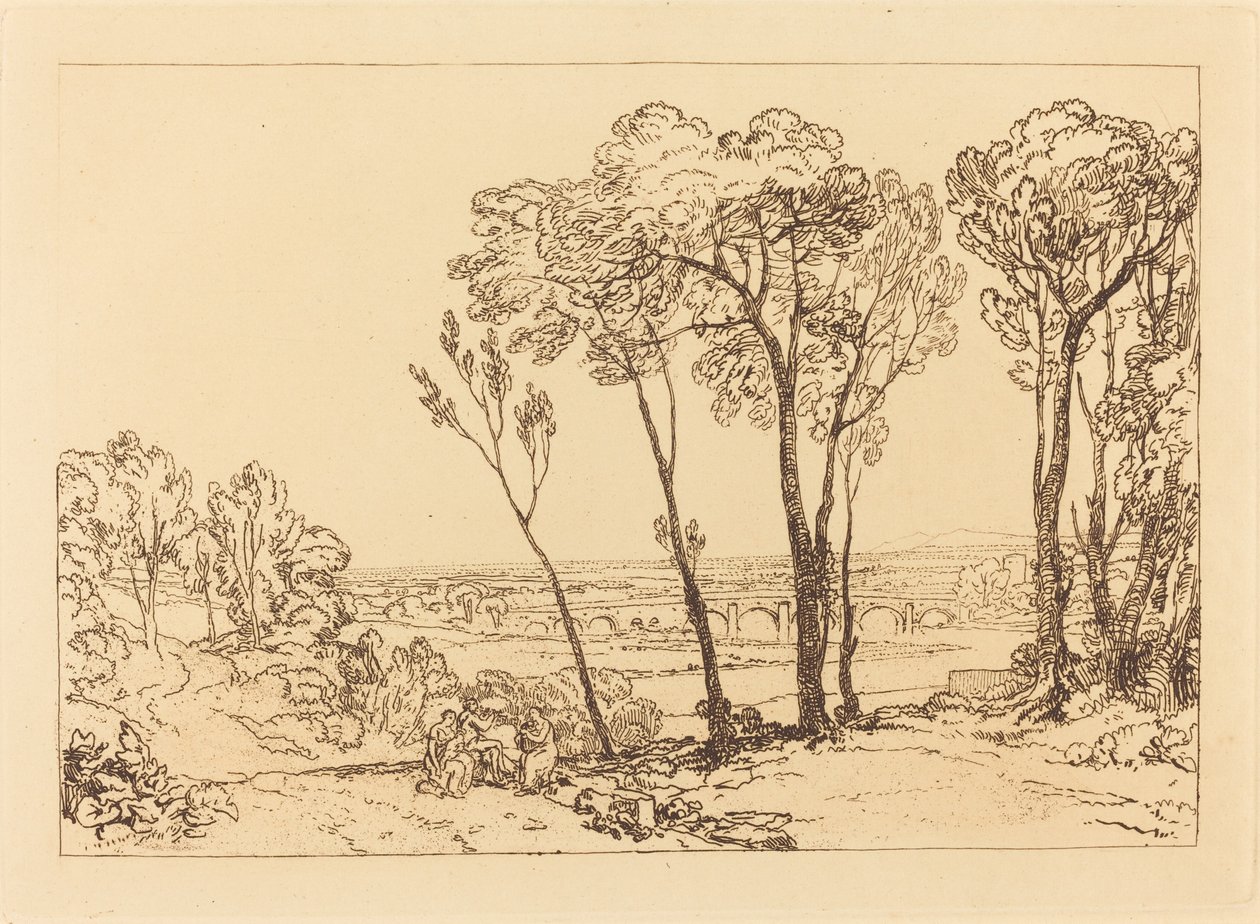Most ve střední vzdálenosti od Joseph Mallord William Turner