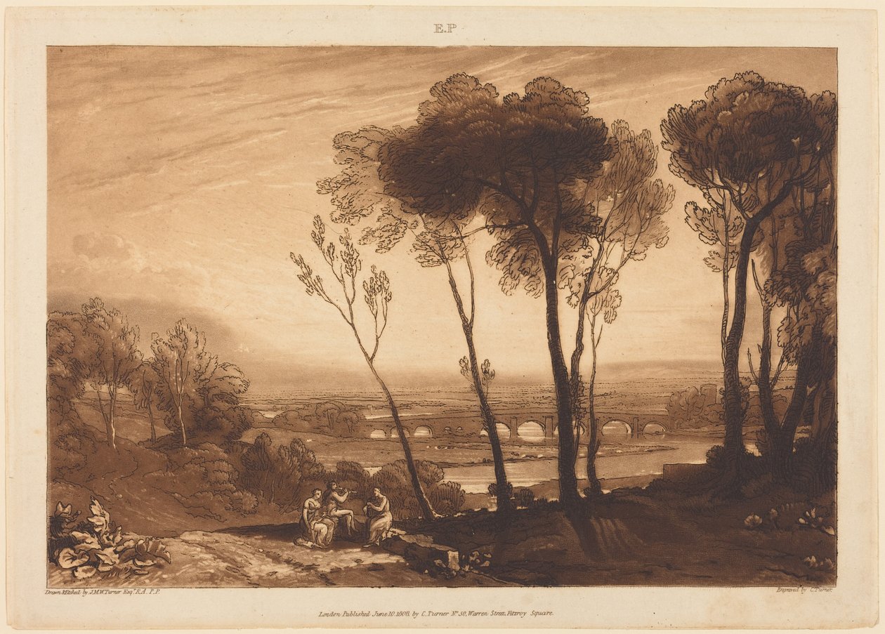 Most v dálce od Joseph Mallord William Turner