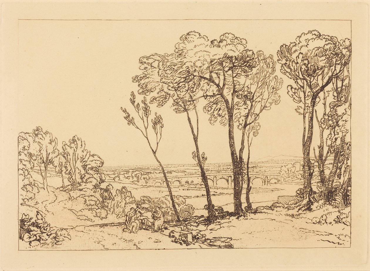 Most ve střední vzdálenosti od Joseph Mallord William Turner