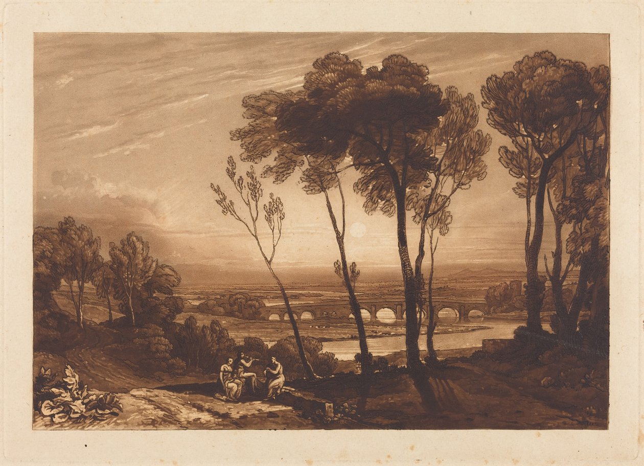 Most ve střední vzdálenosti od Joseph Mallord William Turner