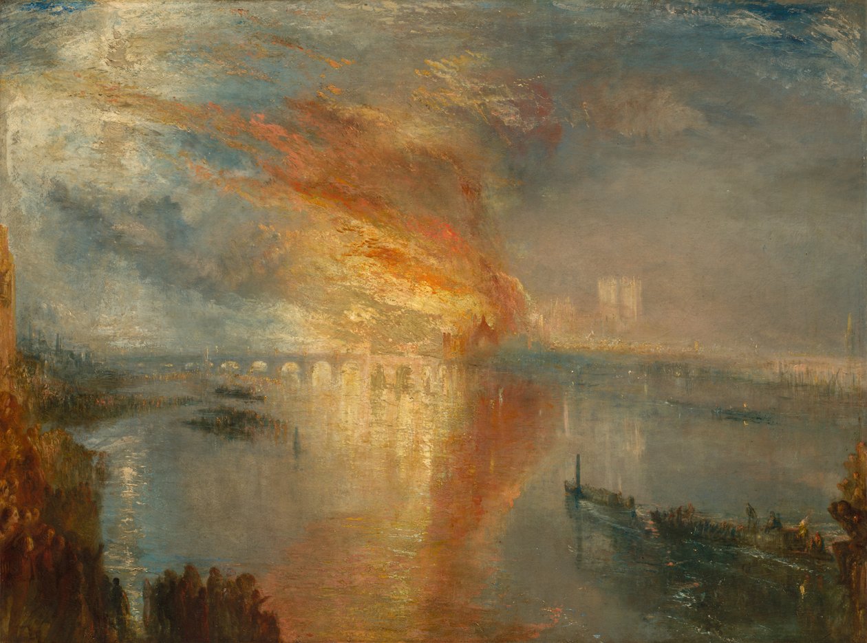 Vypálení sněmovny lordů a Commons, 16. října 1834, 1835. od Joseph Mallord William Turner