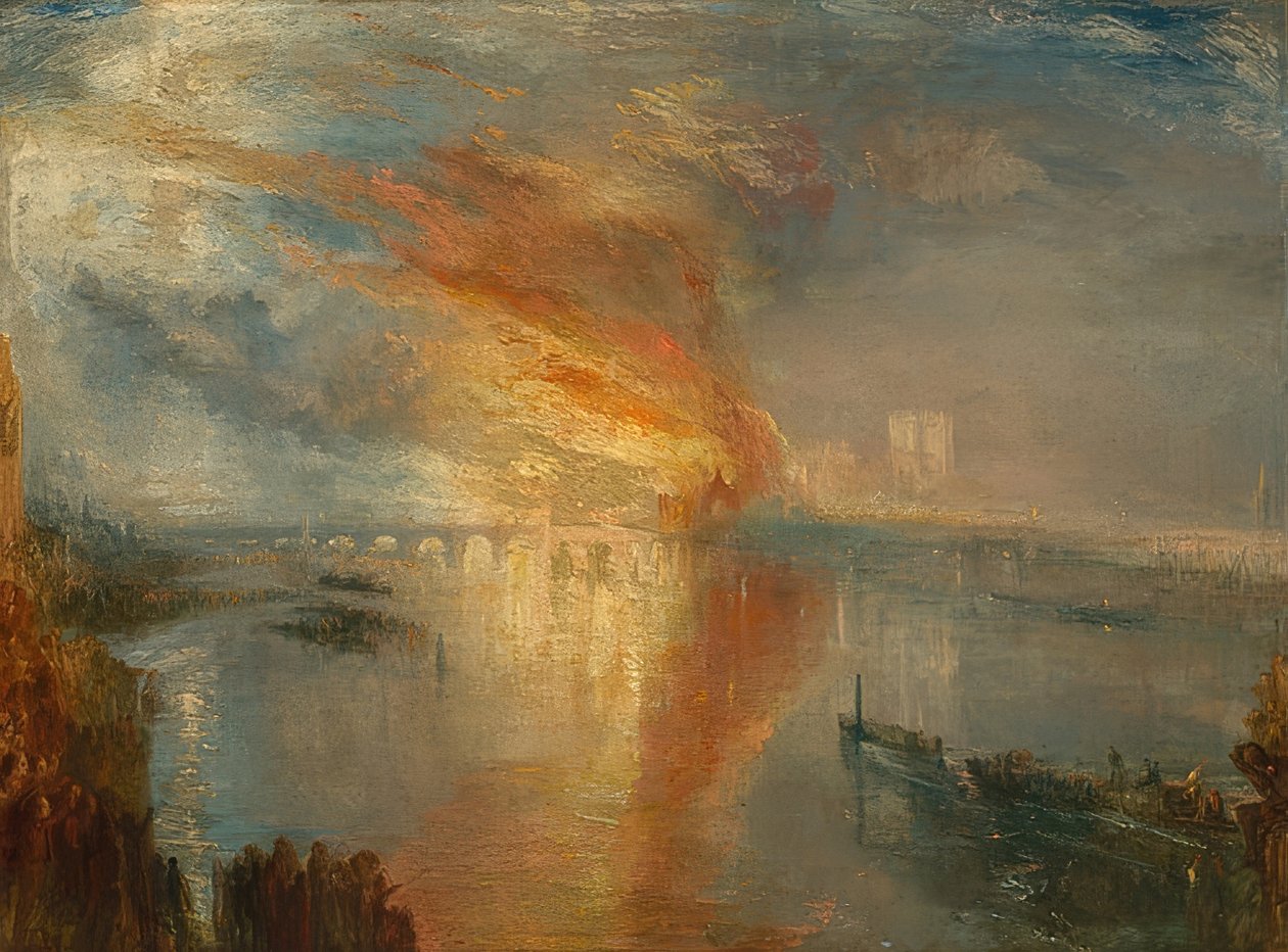 Vypálení sněmovny lordů a Commons, 16. října 1834. 1835 od Joseph Mallord William Turner
