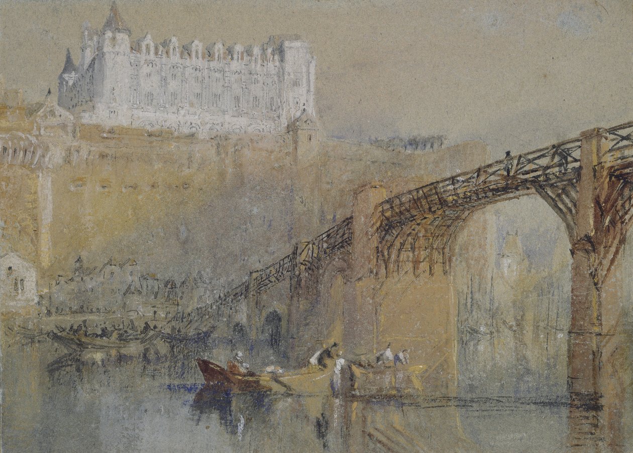 Château of Amboise, c. 1830 (akvarel s tělovou barvou a perem a černým inkoustem) od Joseph Mallord William Turner