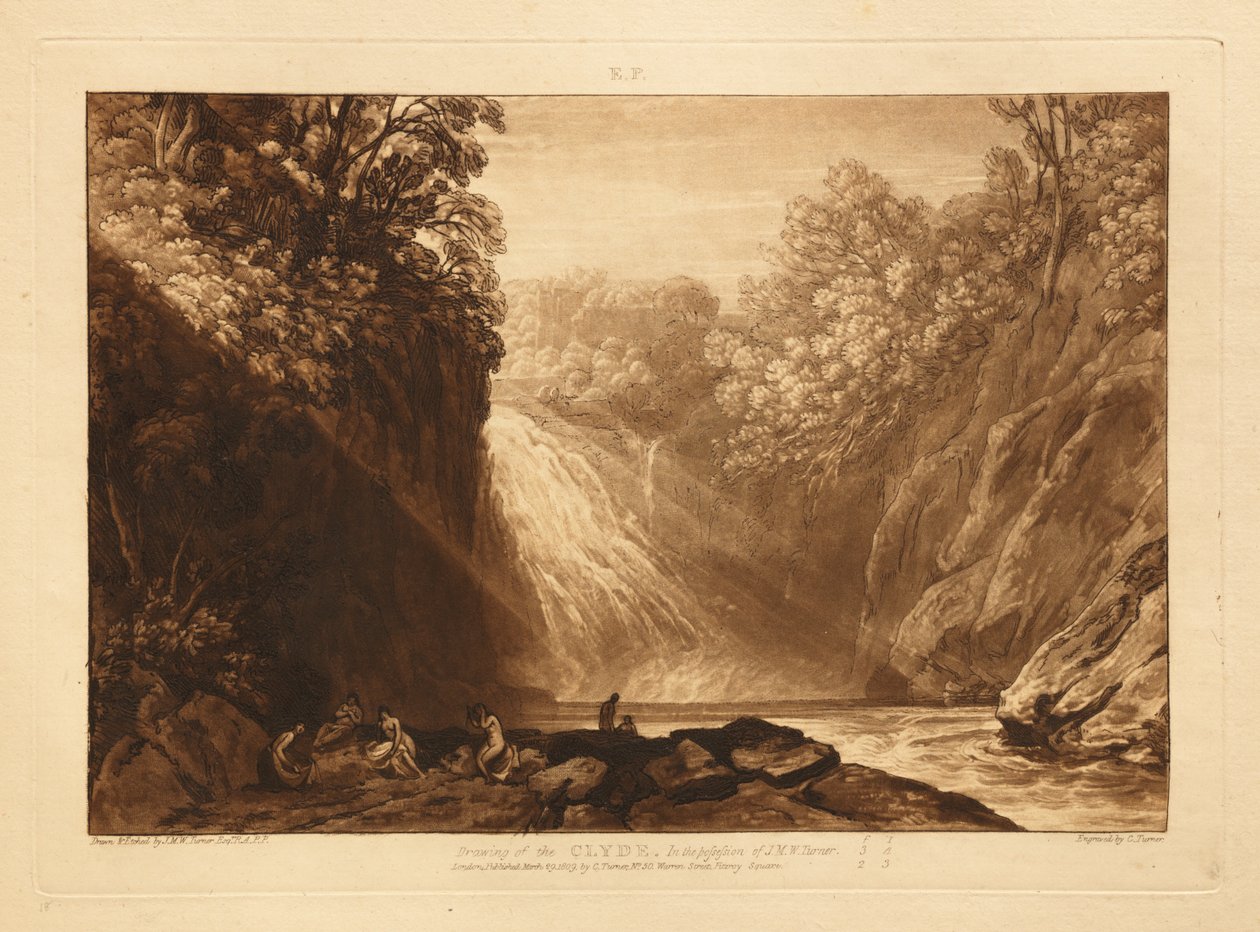 Vodopád na řece Clyde od Joseph Mallord William Turner