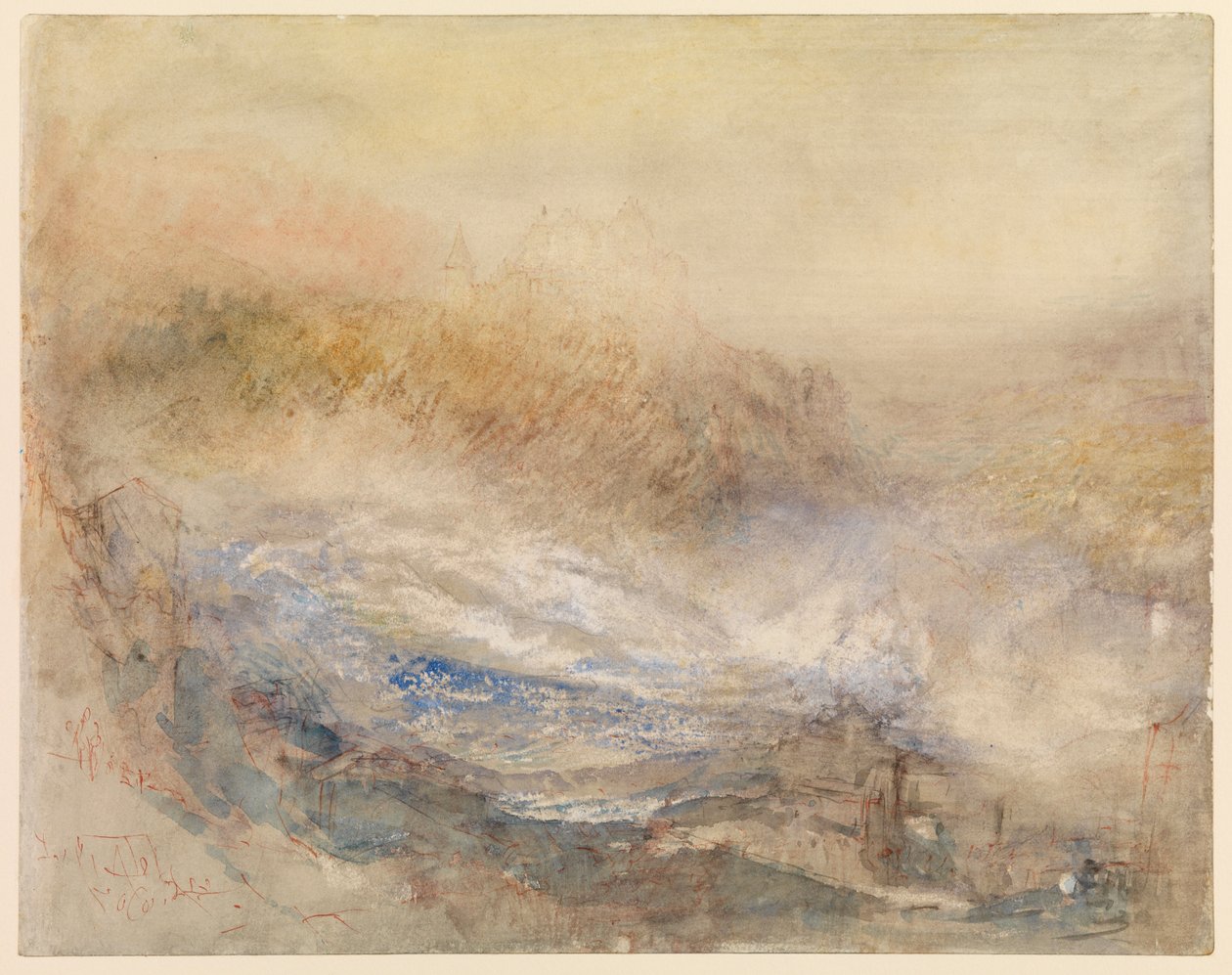 Rýnské vodopády v Schaffhausenu od Joseph Mallord William Turner