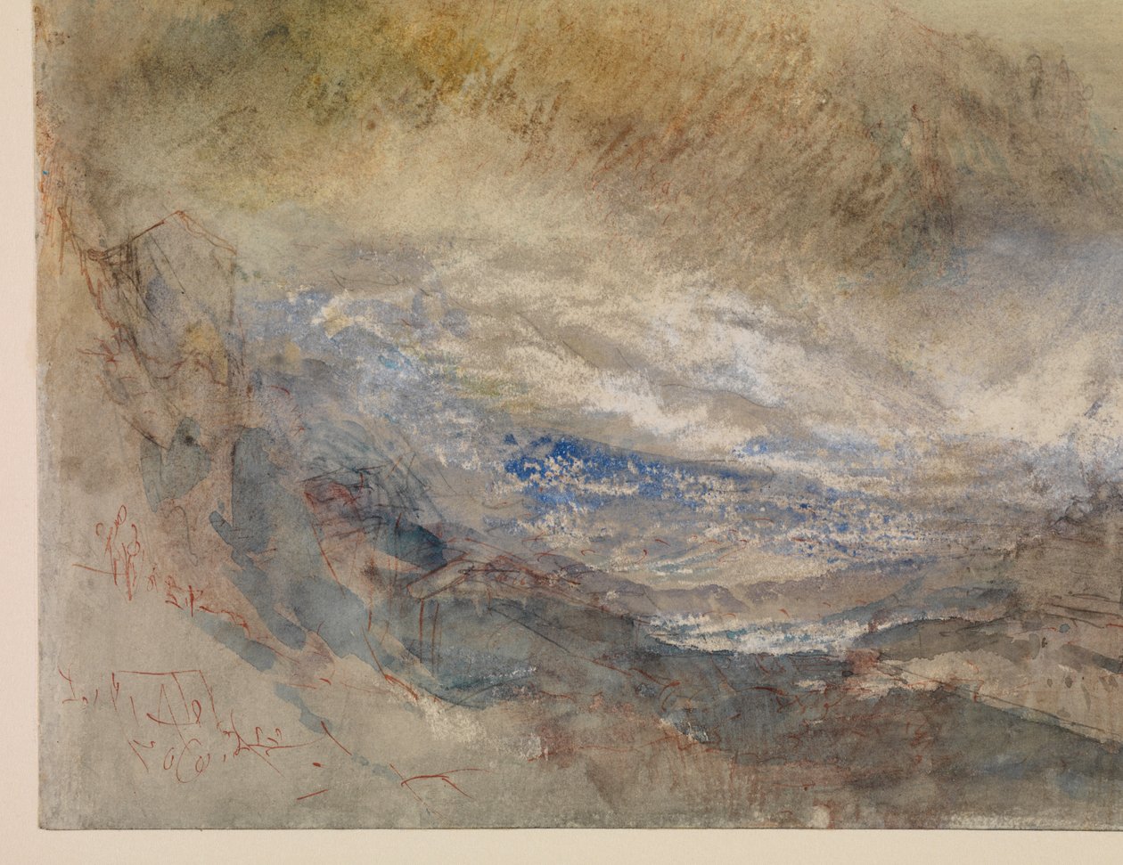 Rýnské vodopády v Schaffhausenu od Joseph Mallord William Turner