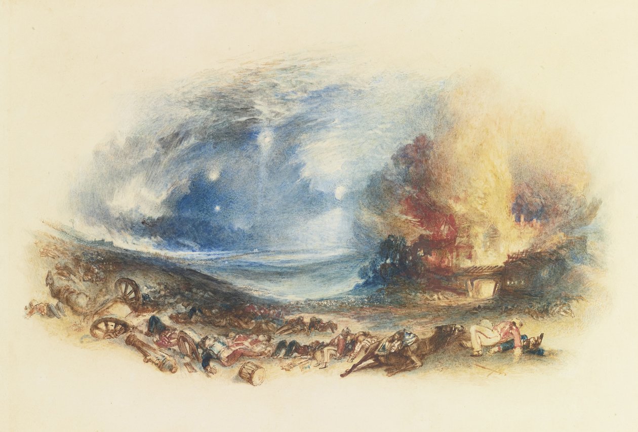 Pole Waterloo při pohledu z Hougoumont, c. 1830 od Joseph Mallord William Turner