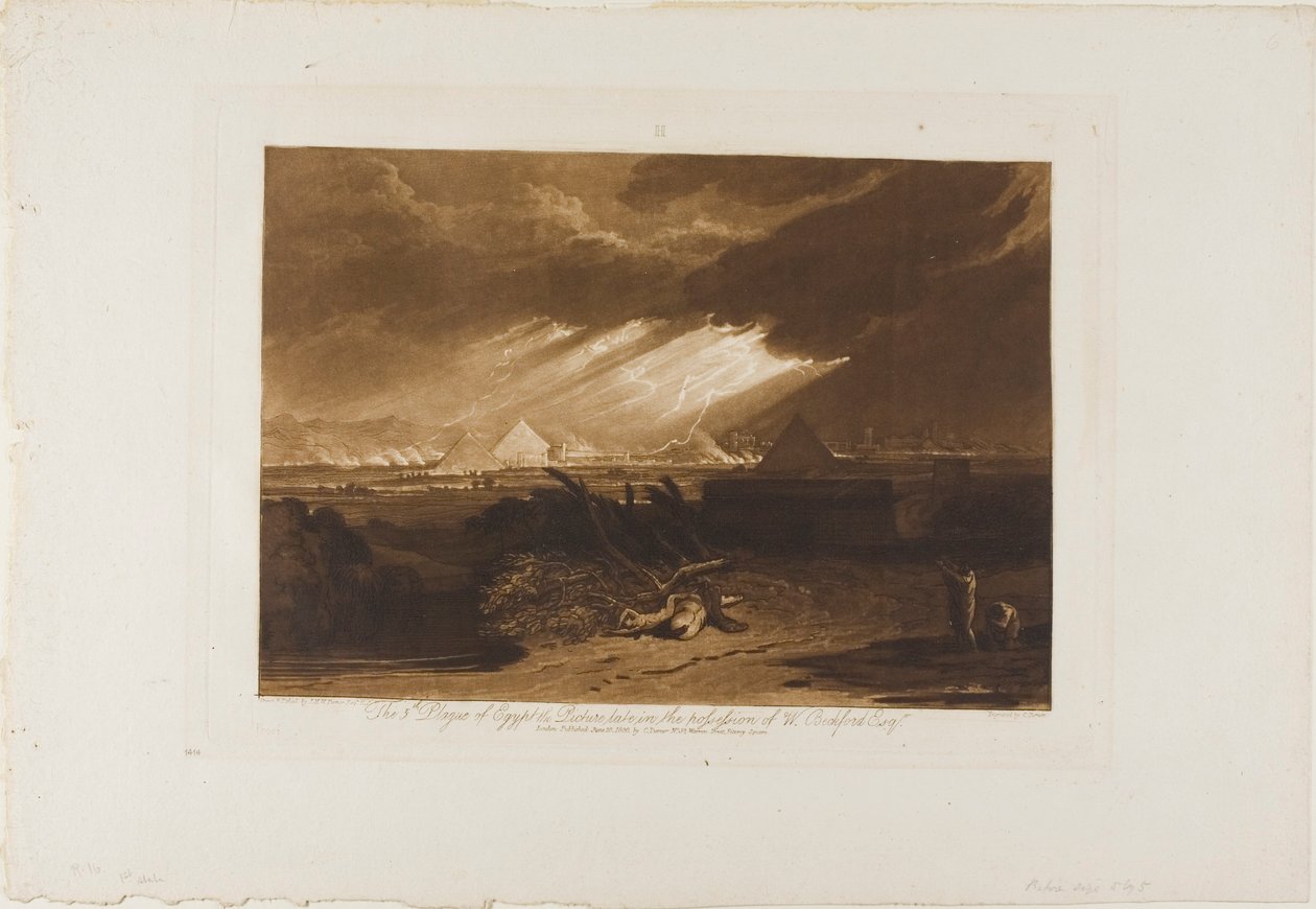 Pátá egyptská rána, deska 16 z Liber Studiorum od Joseph Mallord William Turner