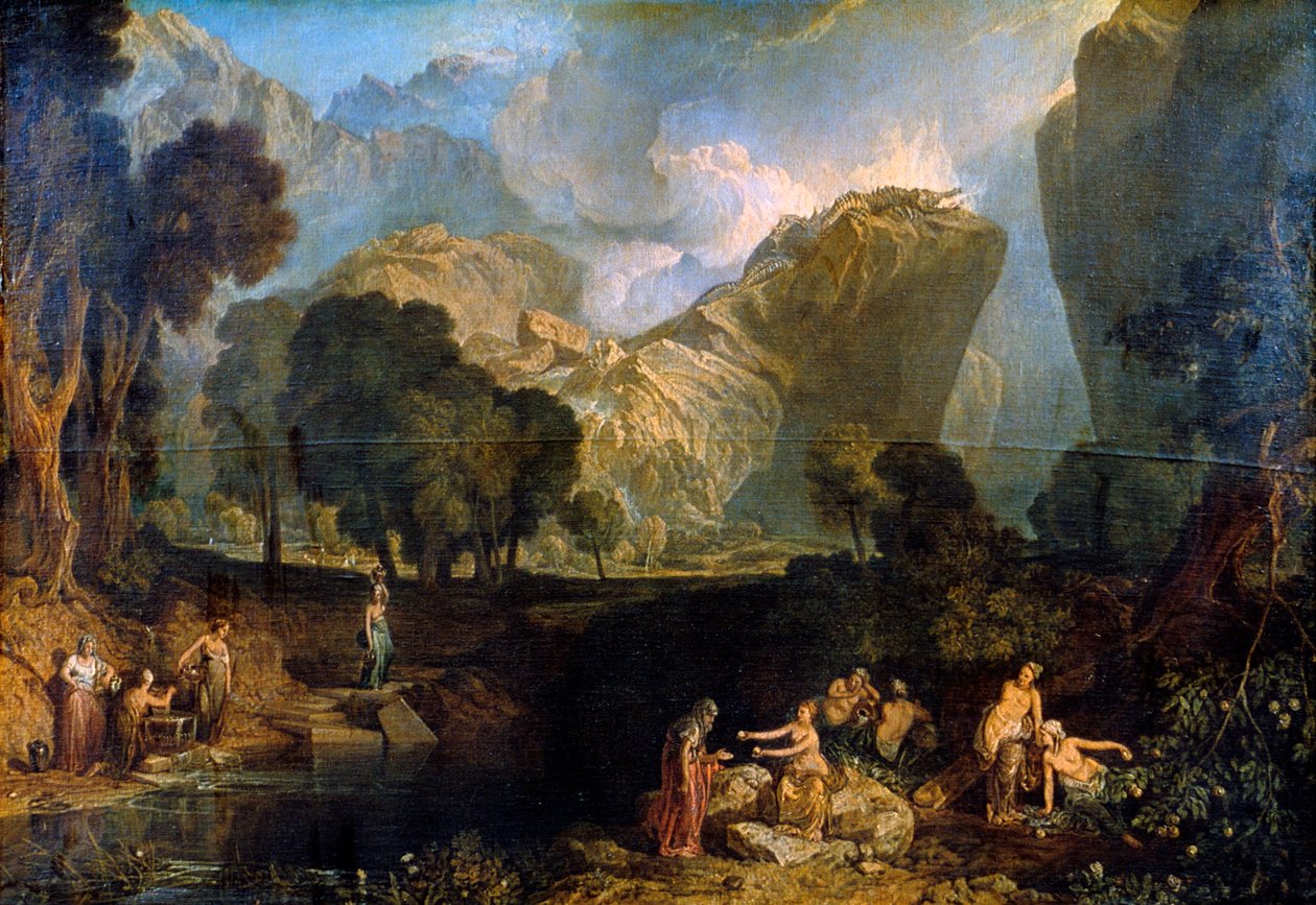Bohyně sváru si vybírá jablko sváru v zahradě Hesperidek, 1806 od Joseph Mallord William Turner