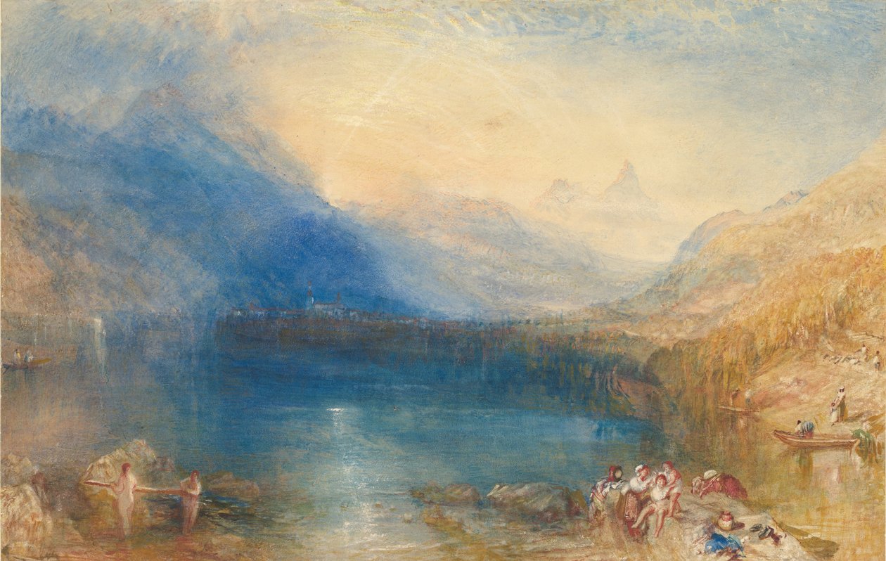 Jezero Zug, 1843 (wc nad grafitem) od Joseph Mallord William Turner