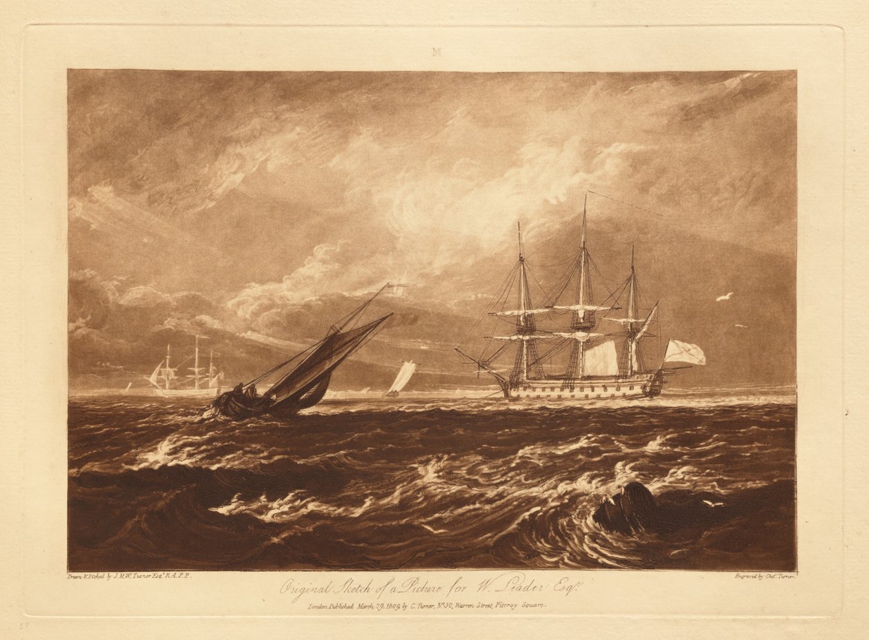 Mořský výjev Leader od Joseph Mallord William Turner