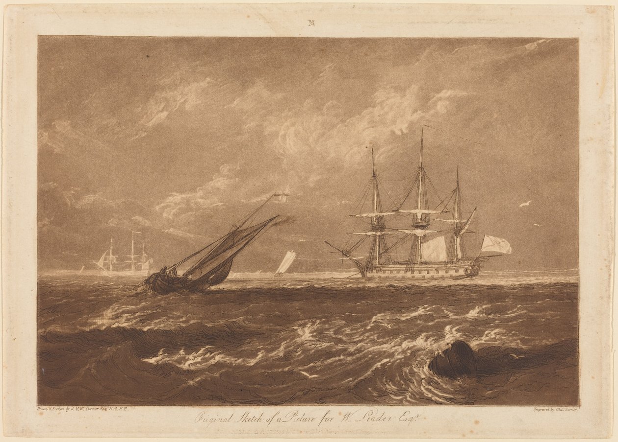 Mořský výjev Leader od Joseph Mallord William Turner