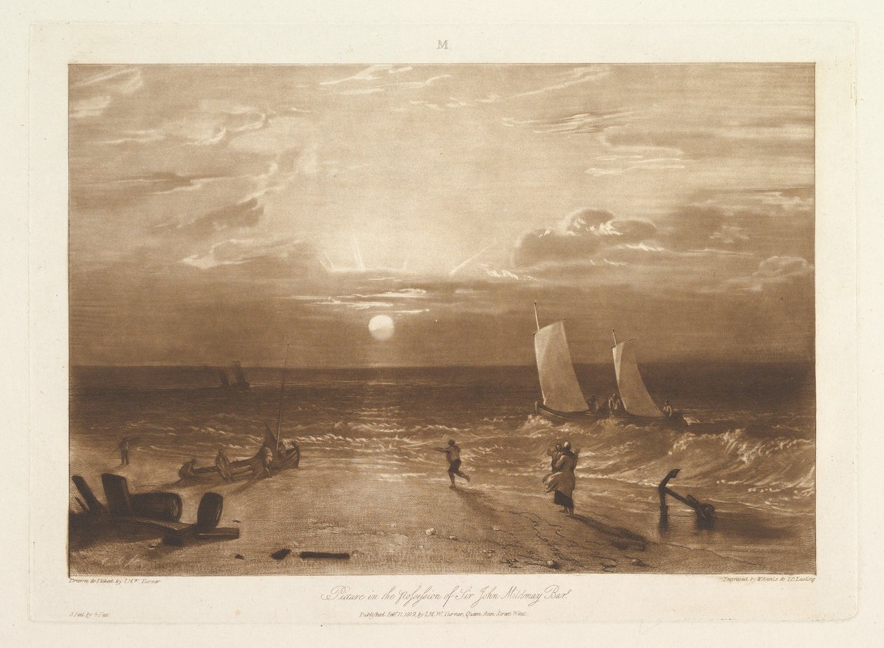 The Mildmay Sea-Piece Liber Studiorum, část VIII, deska 40, 11. února 1812. od Joseph Mallord William Turner