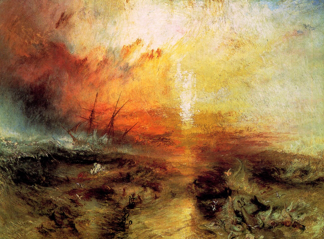 The Slave Ship Slavers Throwing overboard the Dead and Dying, Typhon Coming On, 1840. od Joseph Mallord William Turner