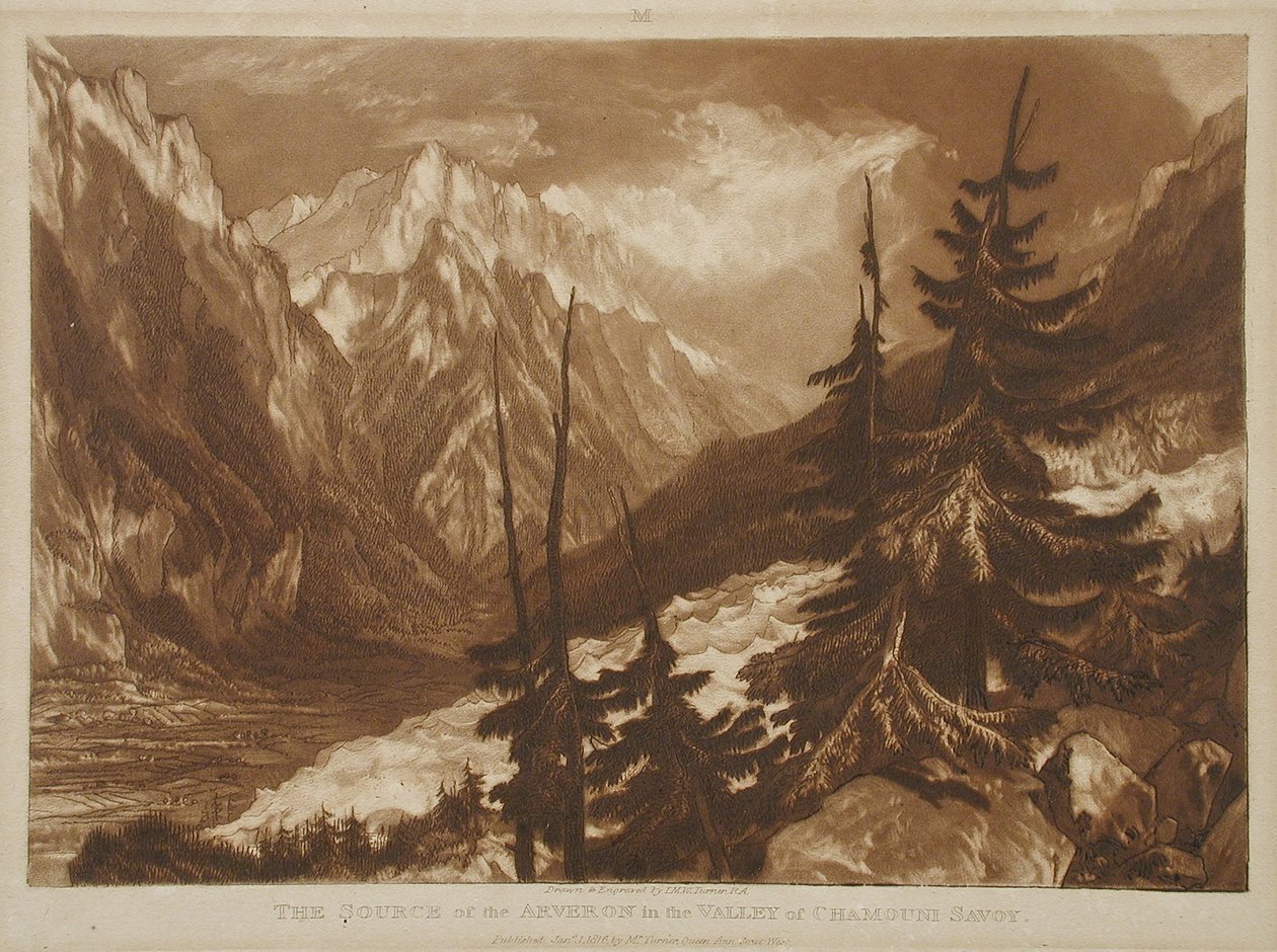 Pramen Arveronu od Joseph Mallord William Turner