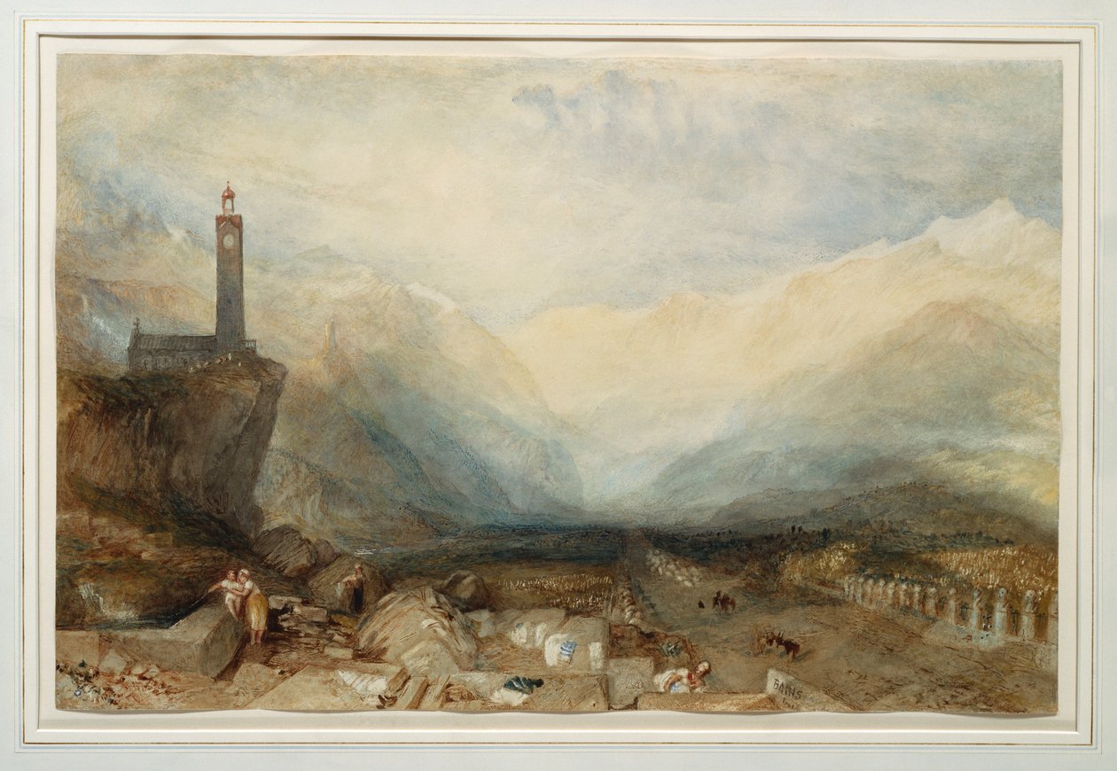 Průsmyk Splugen, kolem 1842-43 od Joseph Mallord William Turner