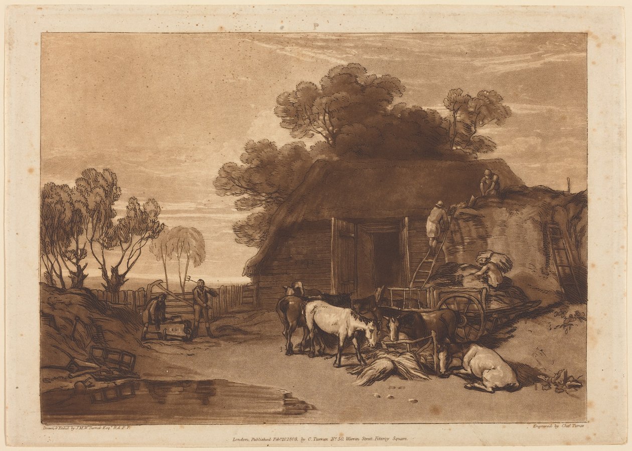 Slaměný dvůr od Joseph Mallord William Turner