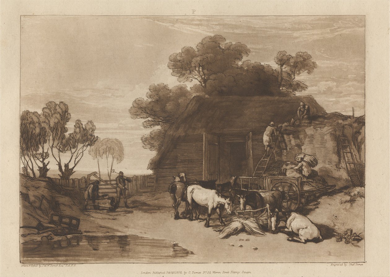 Slaměný dvůr od Joseph Mallord William Turner