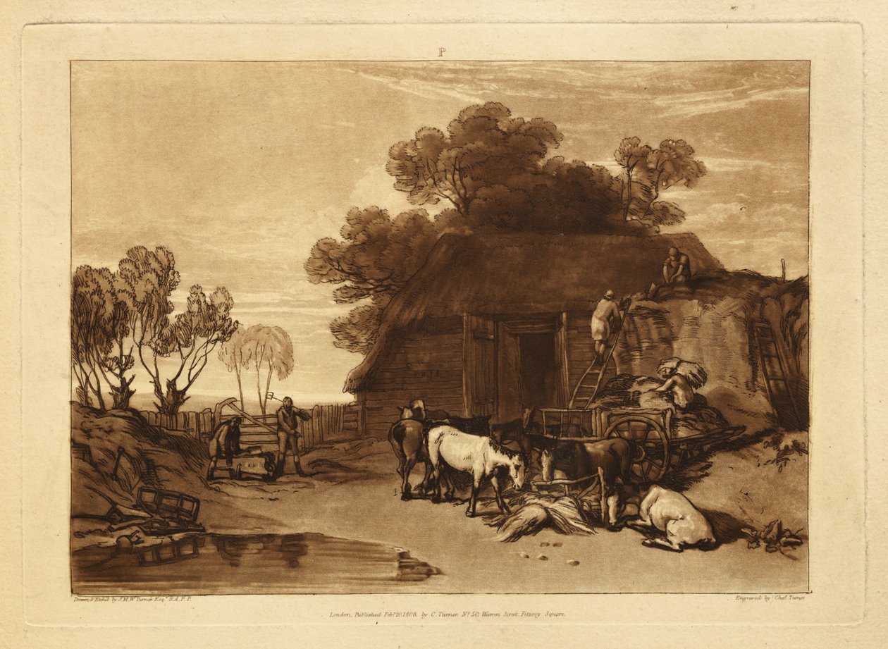 Dvůr se slámou od Joseph Mallord William Turner