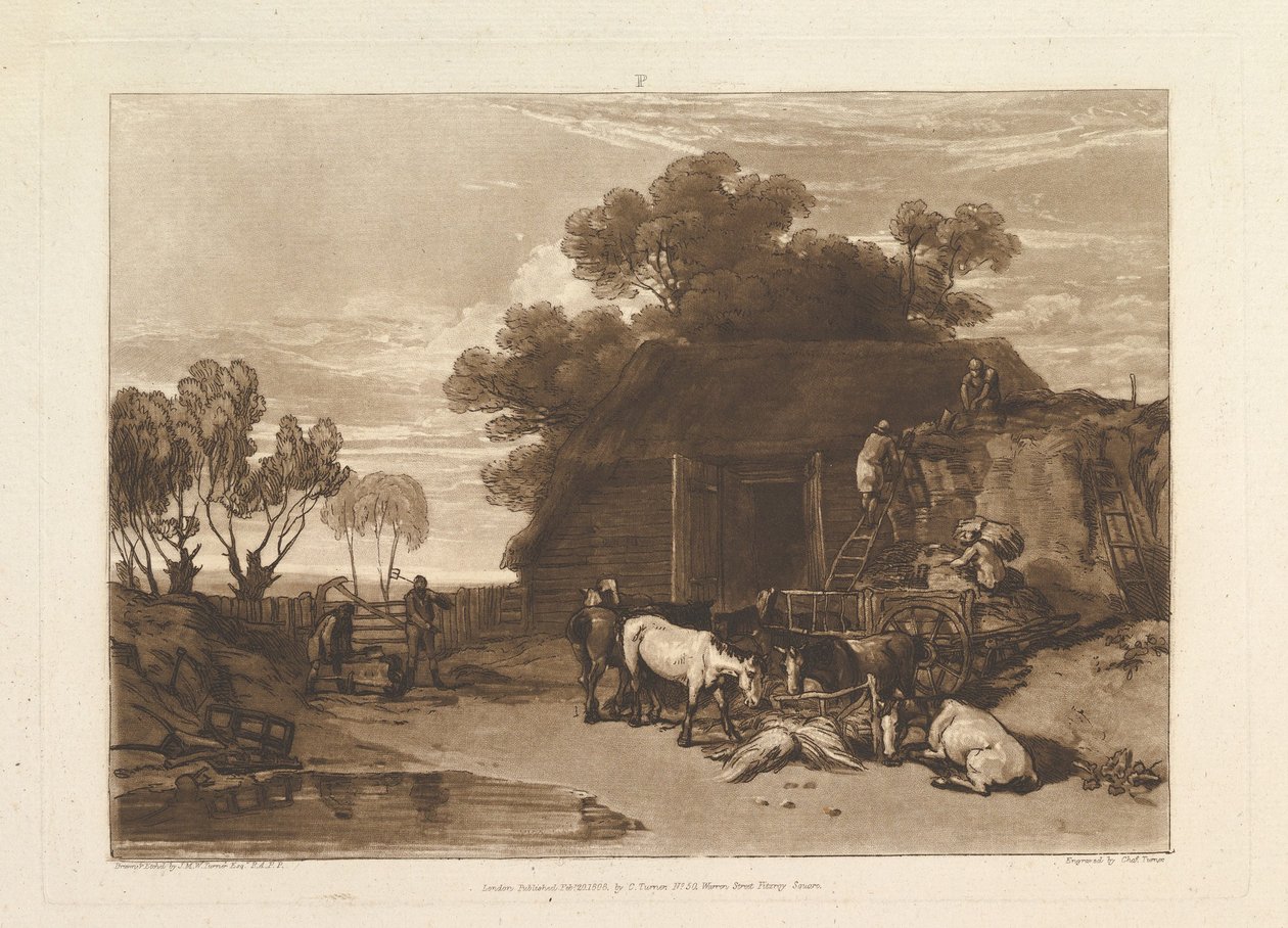 Straw Yard Liber Studiorum, část II, deska 7, 20. února 1808. od Joseph Mallord William Turner
