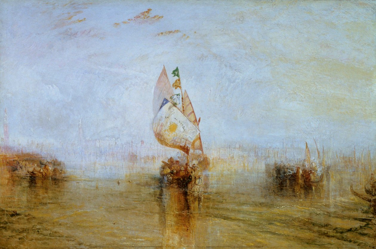 Slunce z Benátek míří k moři, 1843 od Joseph Mallord William Turner