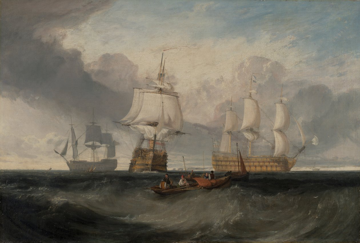 Vítězství vracející se z Trafalgaru ve třech pozicích od Joseph Mallord William Turner