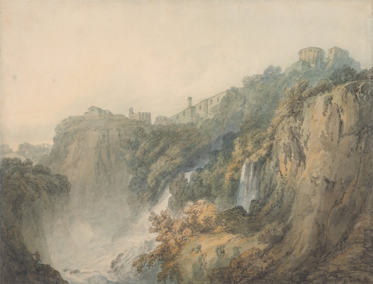 Tivoli s chrámem Sibyly a kaskádami od Joseph Mallord William Turner