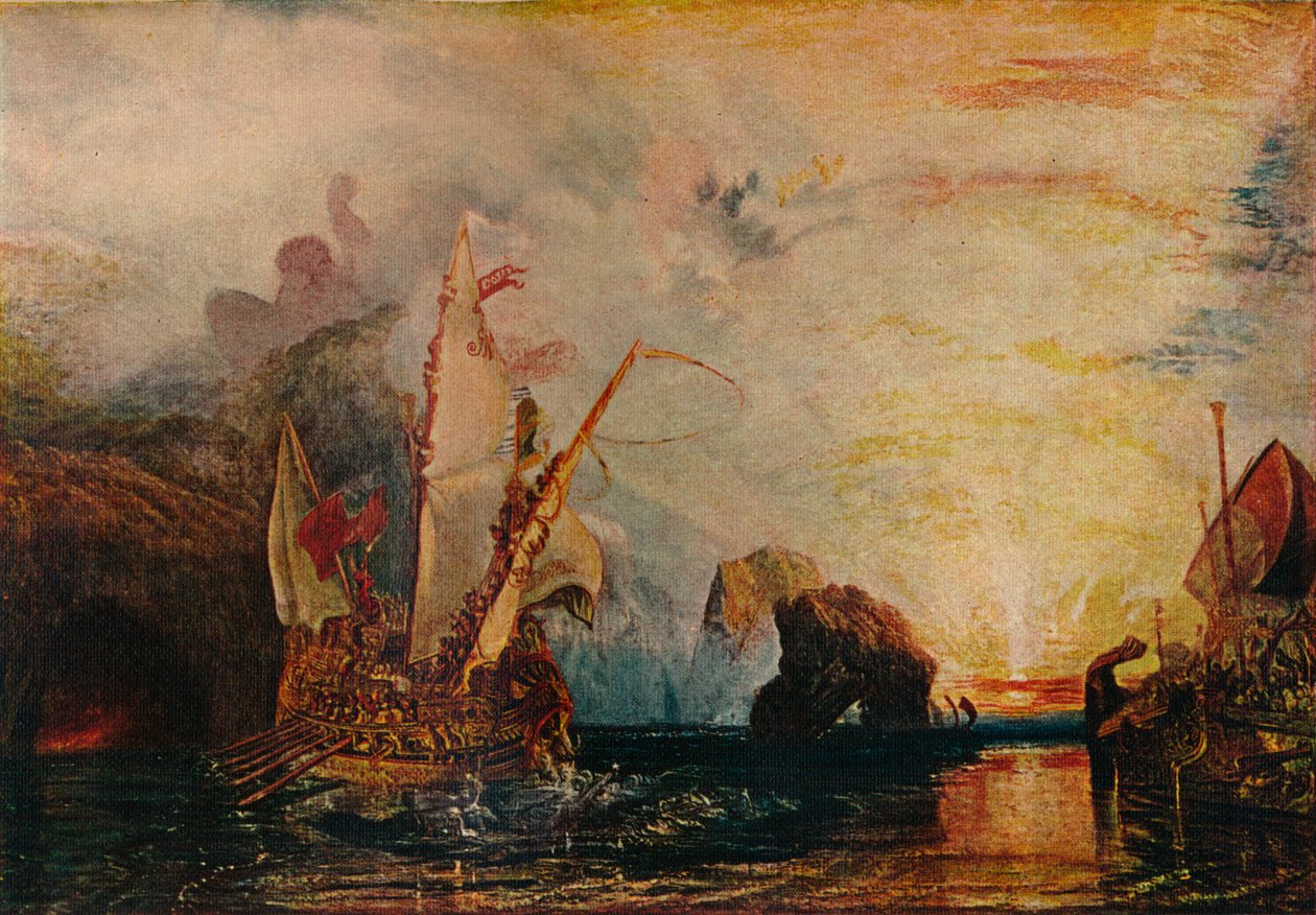 Odysseus zesměšňující Polyféma - Homérova odysea, 1829, 1911 od Joseph Mallord William Turner