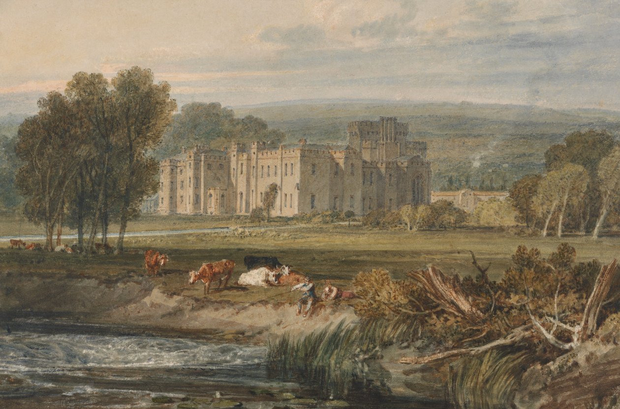 Pohled na Hampton Court v hrabství Herefordshire z jihovýchodu od Joseph Mallord William Turner